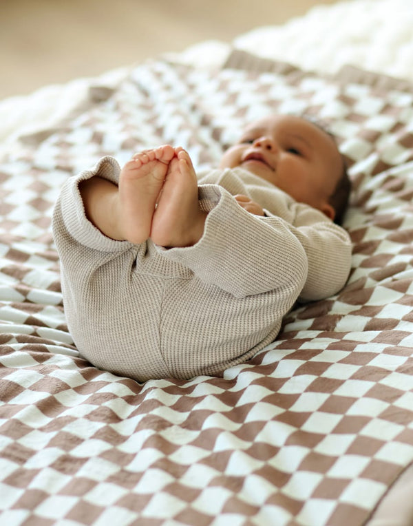 Checkered Milk Chocolate Blanket