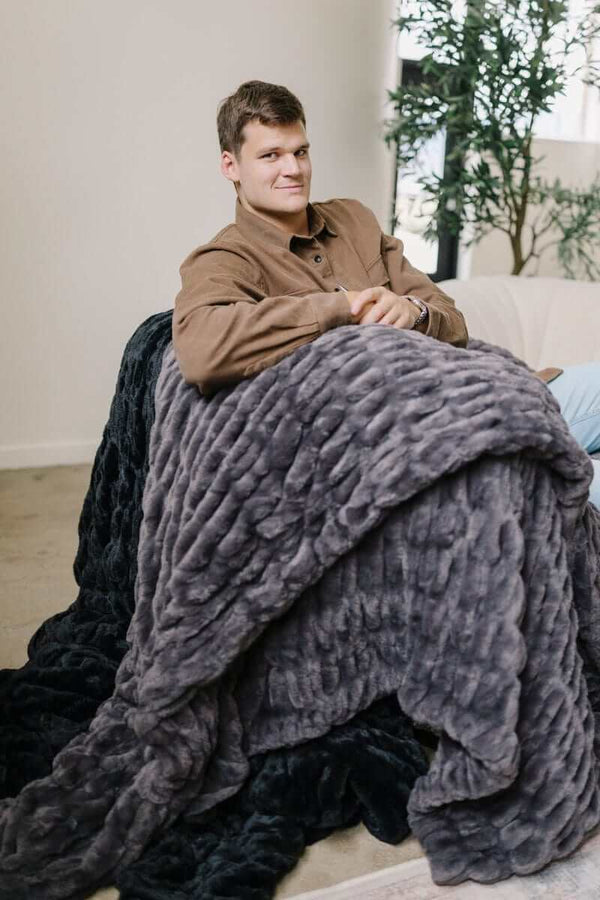 Walker Kessler Biggest Hugs Charcoal Blanket